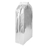 uxcell　スーツカバー　ストレージスタイル 　透明　ジッパー式　クリア　ホワイト　88 x 30x 58cm