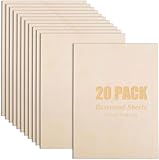 AWIZOM バスウッドシート 20枚 1/8 x 15.7 x 11.8インチ 合板ボード 未完成木製シート クラフト用 レーザー切断、薪焼き、建築モデル、染色、DIYプロジェクト用の天然木ボード