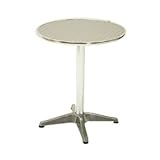 ラウンドテーブル丸天板直径600mm アルミ製 カフェテーブル