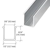 (Brushed Anodized) - CRL Black 180cm Snap-In Filler Insert for Shower Door Header by CR Laurence