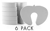 White EVA Foam Door Stoppers, Finger Pinch Guard for Baby/Child Safety by Cornucopia Brands