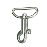 テッポウ 小 ナスカン 30mm 鉄砲ナスカン金具 シルバー ニッケル 1個入り 紐幅内径 30mm 外寸 37mmx48mm 亜鉛合金 ダイキャスト ニッケルメッキ 小物雑貨 アクセサリー 革紐 バック紐 シンプル 接続金具