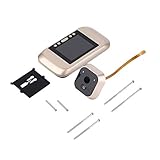 ドアベル ワイヤレス 玄関3.2インチのHD Scrrenスマートな穴のビューアビジュアルドアベルIRナイトビジョン720P 160度眺めホームセキュリティドアベル（金）