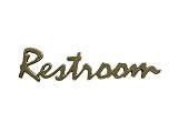ドゥーブジャパン 欧州金物 サインプレート Restroom P ポリッシュ SL185P 1個