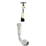 【おすすめセット】BAL ( 大橋産業 ) 空気入れ 自動車・自転車用ポンプ ポンピィ (イエロー) + バイク用エアーバルブ 90°エクステンション セット