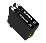 IC4CL69 互換インクカートリッジ IC69-BK黒ブラック 2本セット砂時計 ICBK69 インク 残量表示 新互換チップ搭載 対応機種: PX-045A PX-046A PX-047A PX-105 PX-405A PX-435A PX-436A PX-437A PX-505F PX-535F