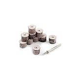 uxcell 軸付砥石　フラップホイール　120 グリット　14mmの直径　バラブラウン　10枚入り