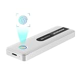 RENICE 512GB SSD 外付け 指紋認証 読出最大1000MB/秒 USB3.2 Gen2 小型 耐衝撃 防塵防滴 ポータブルSSD for 機密ファイル、画像、ビデオの編集、保存、管理