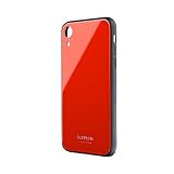 iPhone XR 背面ガラスシェルケース「SHELL GLASS」 レッド LP-MIPMGSRD
