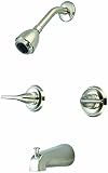 Olympia Faucets P-1250-BN Two Handle Tub/Shower Set, PVD Brushed Nickel Finish [並行輸入品]