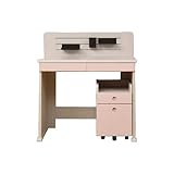 組立カンタン学習デスク 楽組デスク ホワイトウォッシュXピンク RD-4917L デスク 学習デスク 組み立て簡単 チェスト付き 代引不可