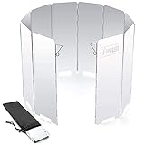 ウィンドスクリーン 大型風除板 防風板 反射板 アルミ製 折り畳み式 強化版 延長版 軽量 収納袋付き 固定ピン付き キャンプ用 BBQ 登山 バーベキュー キャンプ かぜよけ アウトドア 屋外 屋内 (10枚連結)