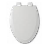 Bemis 1500TTT 000 Elongated Closed Front Molded Wood Toilet Seat, White by Bemis