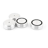 uxcell　足パッド　スピーカアンプ用　滑り止め　44x17mm　シルバートーン　M4　4個入り