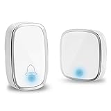 ワイヤレスチャイム Artilee 呼び出しチャイム ワイヤレス 送信器1個 電池式 受信機1個 電源コンセント式　 呼び鈴玄関 防水 防塵 ドアチャイムセット 親機 子機セット 押しボタン 屋内 屋