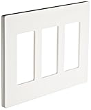 Morris Products 80911 Decorator Wallplate, Screwless, Snap-In, White, 3 Gang [並行輸入品]