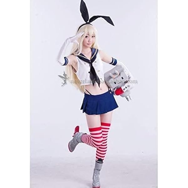 Amazon.co.jp: [KASVIN] 完コピ 艦隊これくしょん 島風 コスプレ 男性M