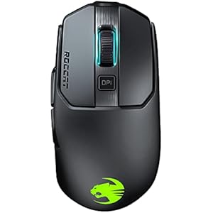 ROCCAT Kain 200 ワイヤレス Titanクリック RGB ゲーミングマウス (光学式 Owl-Eye 16K, サイドボタン, 無線) ブラック (国内正規品) ドイツデザイン&エンジニアリング ROC-11-615-BK