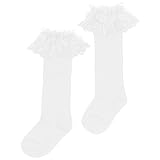 (アリサナ) arisana ハイソックス キッズ 女の子 フォーマル 靴下 白 黒 スクール フリフリレース靴下