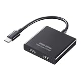 サンワサプライ USB Type-C ハブ（C×2） USB-3TCP12BK