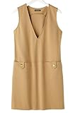 Angeliebe エンジェリーベ マタニティ ワンピース ストレッチ ニット ジャンパー ドレス 妊婦服 M ～ L カーキ