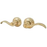 Baldwin 5255.003.LENT Wave Lever Keyed Entry Set, Lifetime Polished Brass [並行輸入品]