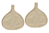 [ミコプエラ] 乳癌パッド シリコンパッド ホック付き 専用カバー 2枚セット 人工乳房保護カバー (三角型, S)