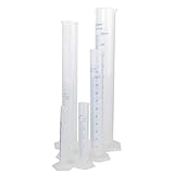 メスシリンダー　プラスチック　10ml + 25ml + 50ml + 100ml+250ml+500ml