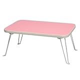 鏡面 折りたたみ式 ミニーテーブル パステルカラー テーブル 幅45cm カラー：パステルピンク