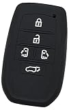 【IKT】トヨタ車用 スマートキー用シリコンカバー 5ボタン ブラック / 新型アルファード（2023～） / 新型ヴェルファイア（2023～） / 新型ノア（2022～） / 新型ヴォクシー（2022～） / など 専用設計でピッタリサイズ 傷防止 さらさらシリコン TOYOTA車用（TS-027BK）