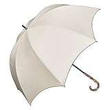 100％完全遮光 99％ではダメなんです! 【Rose Blanc】 日傘 晴雨兼用 UVカット 1級遮光 撥水 ブランド おしゃれ レディース かわいい 母の日 ラージサイズ 60cm プレーン 6pl (シャンパンベージュ×ステッチ) 長傘タイプ