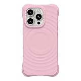 CASETiFY ウェーブ シリコン iPhone 16 Pro ケース [波型シリコン/MagSafe対応/耐衝撃] - プリムローズ ピンク