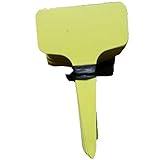 Demiawaking T型ラベル 園芸用ラベル フラワーラベル ガーデニングラベル 植物ラベル タグ 50枚入 100mm (イエロー)