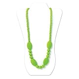 Bumkins Nixi Ellisse Silicone Teething Necklace, Green by Bumkins [並行輸入品]