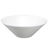 Elite洗面台ec9829磁器Vessel深いボウルシンク、ホワイト