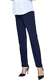 KINDOYO レディーズ 夏 ファッション カジュアル マタニティパンツ 弾性 オーバーバンプ オフィスワーク 妊娠中のパンツ, ダークブルー/L
