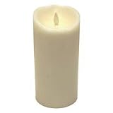 7 Ivory (Vanilla Scent) Wavy Edge Realistic Flame LED Wax Candle Light with Timer by 2PO