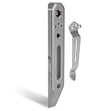 KeyUnity KR00 EDCチタンバール 携帯マルチツール ガラスブレーカー こじ棒 edcツール 100%チタン合金製品 バッククリップ付き 取り外し可能 DIY EDCアクセサリーとマッチングが可能 小型釘抜き工具 MultiTool 災害用バール 緊急脱出用 キャンプ/野外活動/アウトドア携帯