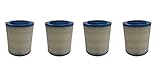 4フィルタfor Craftsman 17816 Wet Dry VacレッドストライプFine Dust Ridgid交換用