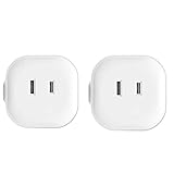 HOIBAI ミニスマートプラグ 日本仕様 スマートコンセント 　WIFI　音声コントロール　遠隔操作　電源制御　Android　iOS　省エネ　家電スイッチ 日本語説明書 (2個プラグ)