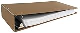11x17 3-Inch Hardboard Aluminum Hinge Binder Angle-D Ring Brown (518461) [並行輸入品]