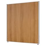 法人様向け カグクロ 木目調ローパーテーション メラミン 間仕切り H1200×W1000 シルバーフレーム ナチュラルウッド 衝立セット PW1012SET1-NW