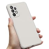 DUTZNZ 対応 Galaxy A53 5G 用の ケースシリコン 耐衝撃 薄型 スリム A53 5G / SC-53C / SCG15カバー TPU カメラ保護 ワイヤレス充電 ケース ストラップホール 指紋 防止 スマホケース ベージュ 白0200A-a53-04