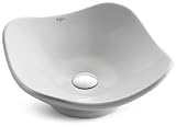 Kraus kcv-135 15 – 1 / 2 "セラミック舟形バスルームシンク – Includesポップアップ排水、 KCV-135-SN 1