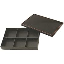 Amazon | 松花堂 弁当 六つ仕切り箱 (蓋付) 黒 | 絵器彩陶 | 弁当箱