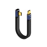 日本の中小企業 MSL FORCE USB-C to USB-C オス メス FCPケーブル L字 USB4 40Gbps PD240W 8K@60Hz Thunderbolt 3/4 fpc-40g (Bタイプ, 1個)