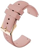 [monomam] スマートウォッチ ベルト 20mm シリコン 交換ベルト (ベルト幅：20mm)(Dusty Pink)