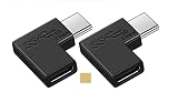 Sound Wave Gen2 5A急速充電＋10Gbps高速データ転 L字アダプター USB Type C 変換 L字 USB3.1 gen2 5A急速充電＋10Gbps高速データ転送 タイプc 変換アダプタ 90度Type Cデバイスに対応+F.Wave ｵﾘｼﾞﾅﾙ ﾚｻﾞｰ調 MicroFiber お手入れｸﾛｽ cLMtoF (2個)