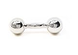 Areaware Harmony Ball Barbell Rattle Silver