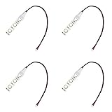 LEDテープライト 5cm 12V 防水 3チップ 白ベース 正面発光 車 自動車 バイク 高輝度 両面テープ 4本入り 白色